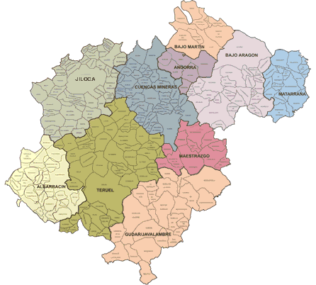 mapa por comarcas